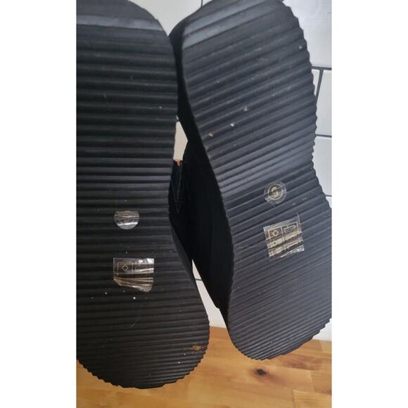 90s inspired Y2K Asos Slinky Black Chunky Platform Sandals Womens 7 - Picture 6 of 6